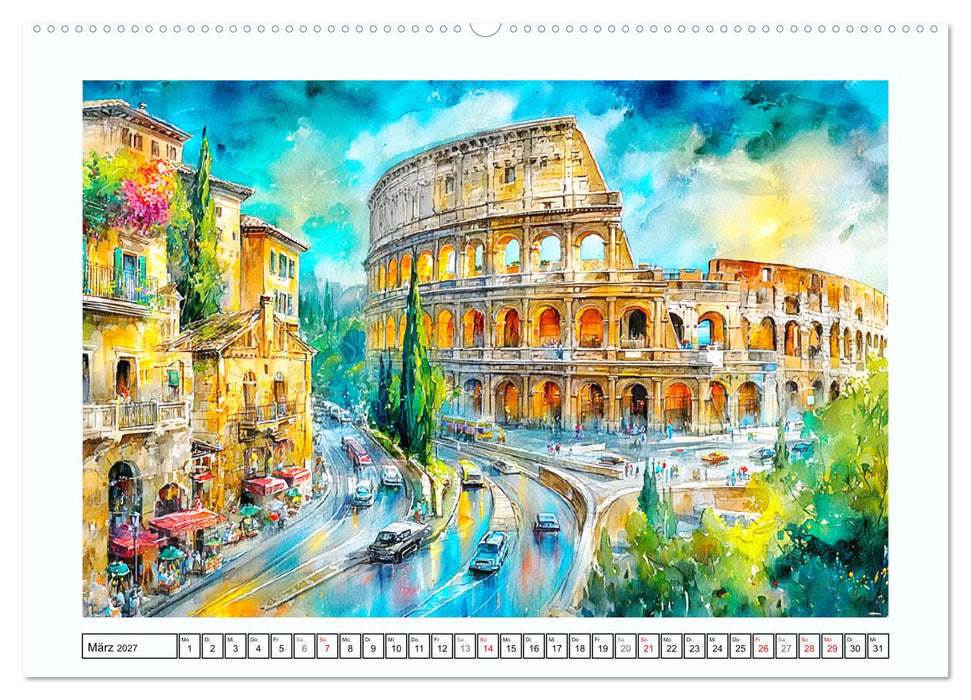 Italien. Eine malerische Reise durch den Süden (CALVENDO Wandkalender 2027)