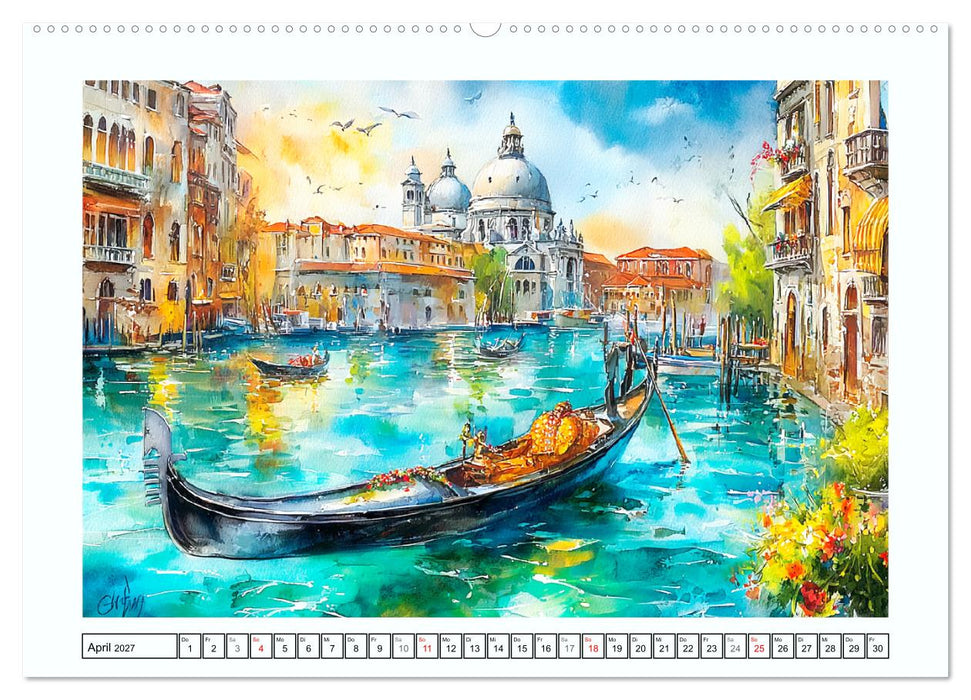 Italien. Eine malerische Reise durch den Süden (CALVENDO Premium Wandkalender 2027)