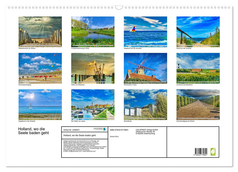 Holland, wo die Seele baden geht (CALVENDO Wandkalender 2027)