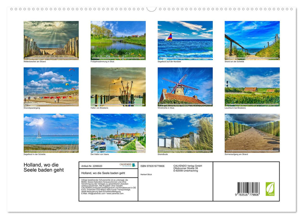 Holland, wo die Seele baden geht (CALVENDO Premium Wandkalender 2027)