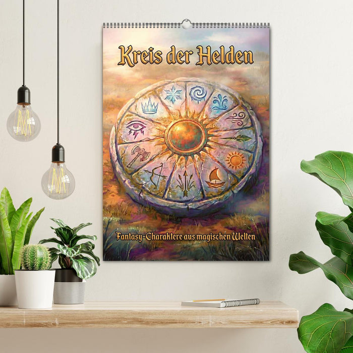 Kreis der Helden – Fantasy-Charaktere aus magischen Welten (CALVENDO Wandkalender 2027)