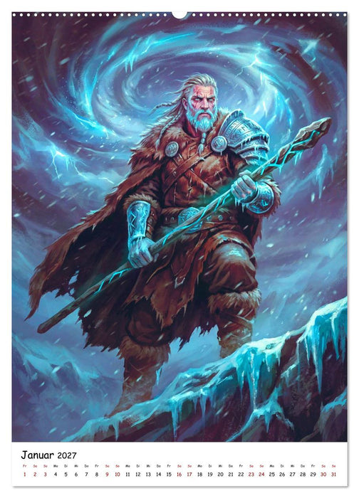 Kreis der Helden – Fantasy-Charaktere aus magischen Welten (CALVENDO Wandkalender 2027)
