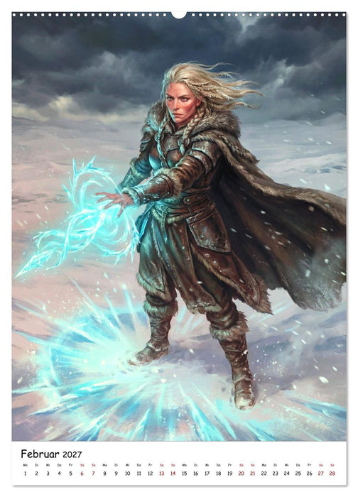Kreis der Helden – Fantasy-Charaktere aus magischen Welten (CALVENDO Premium Wandkalender 2027)