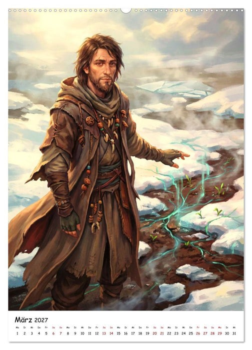 Kreis der Helden – Fantasy-Charaktere aus magischen Welten (CALVENDO Premium Wandkalender 2027)