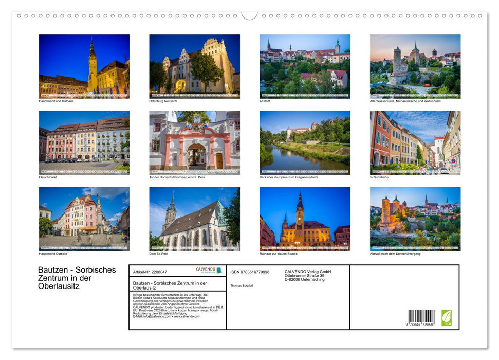 Bautzen - Sorbisches Zentrum in der Oberlausitz (CALVENDO Wandkalender 2027)