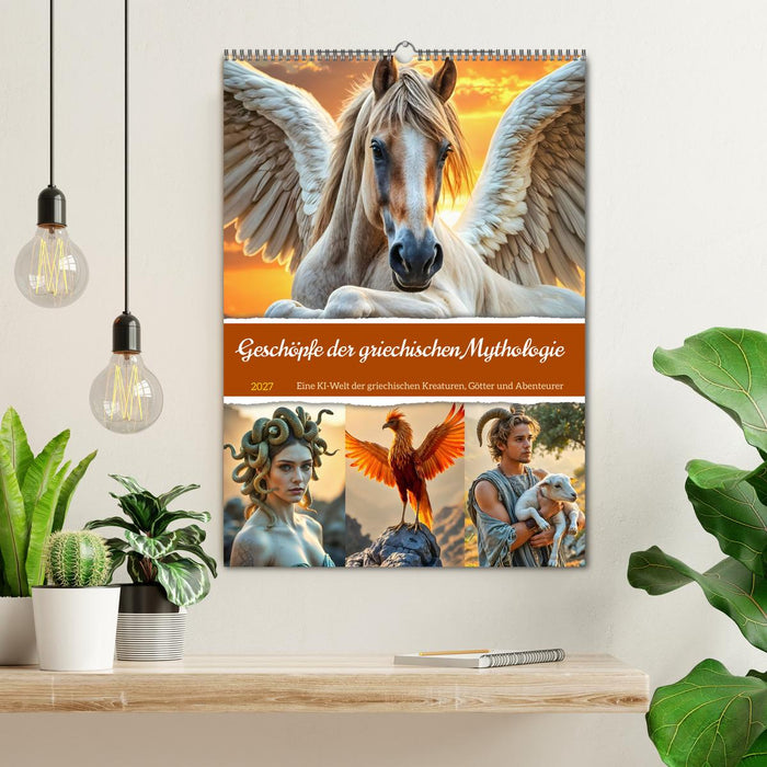 Geschöpfe der griechischen Mythologie - Eine KI-Welt der griechischen Götter, Kreaturen und Abenteurer (CALVENDO Wandkalender 2027)