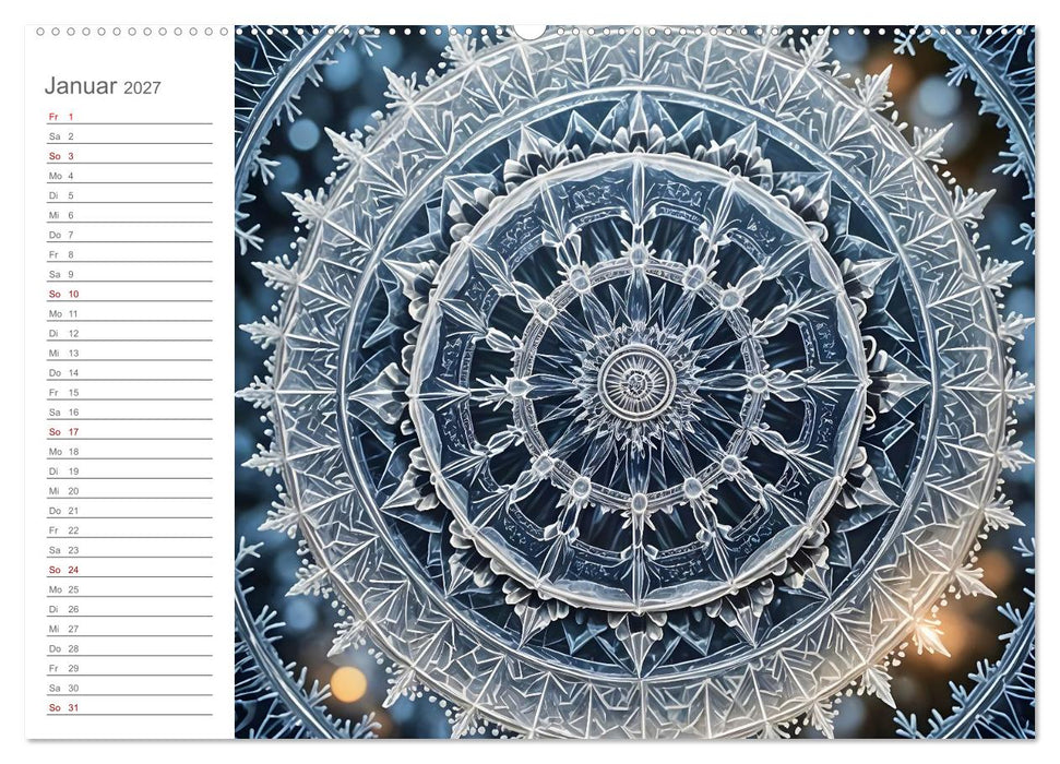 Natural Mandalas - Kraftvolle KI Mandalas aus Naturmaterialien (CALVENDO Wandkalender 2027)