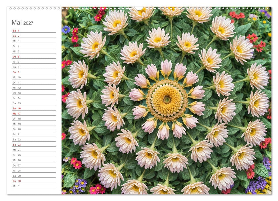 Natural Mandalas - Kraftvolle KI Mandalas aus Naturmaterialien (CALVENDO Wandkalender 2027)