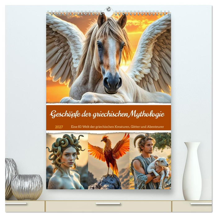Geschöpfe der griechischen Mythologie - Eine KI-Welt der griechischen Götter, Kreaturen und Abenteurer (CALVENDO Premium Wandkalender 2027)