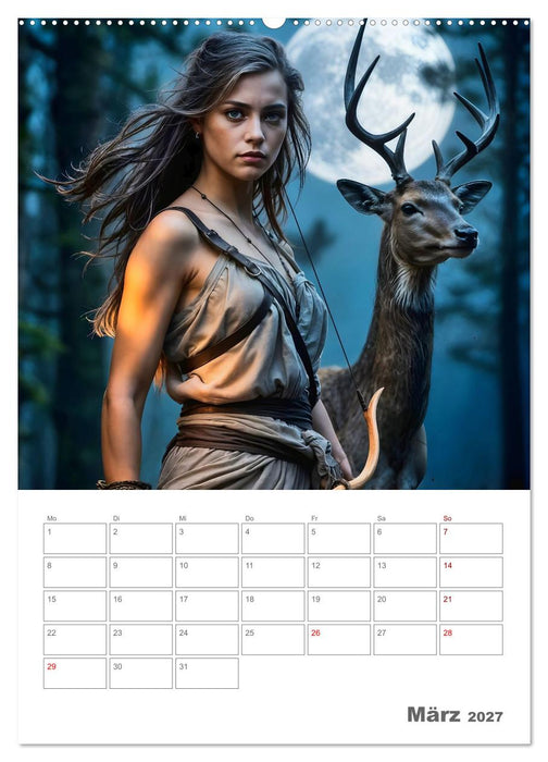 Geschöpfe der griechischen Mythologie - Eine KI-Welt der griechischen Götter, Kreaturen und Abenteurer (CALVENDO Premium Wandkalender 2027)