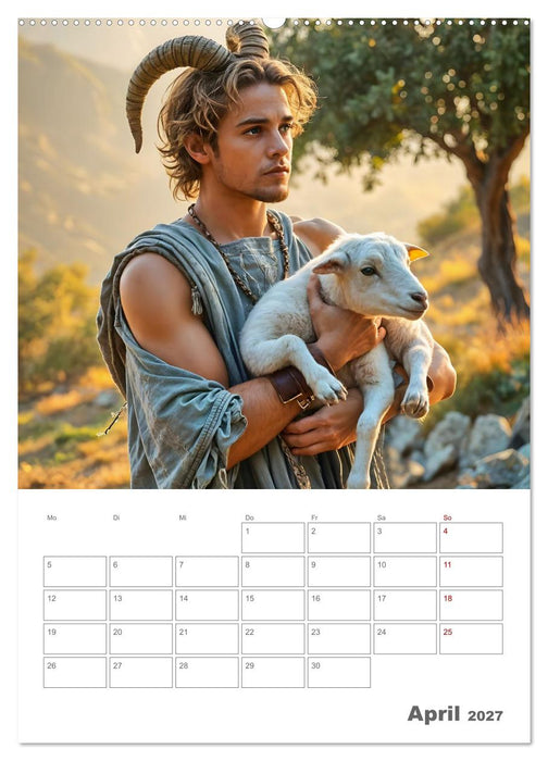 Geschöpfe der griechischen Mythologie - Eine KI-Welt der griechischen Götter, Kreaturen und Abenteurer (CALVENDO Premium Wandkalender 2027)