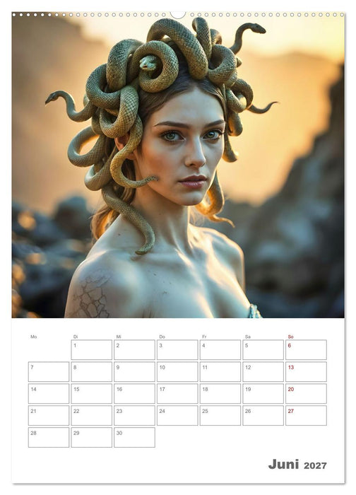 Geschöpfe der griechischen Mythologie - Eine KI-Welt der griechischen Götter, Kreaturen und Abenteurer (CALVENDO Premium Wandkalender 2027)