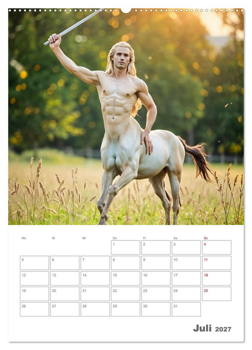 Geschöpfe der griechischen Mythologie - Eine KI-Welt der griechischen Götter, Kreaturen und Abenteurer (CALVENDO Premium Wandkalender 2027)