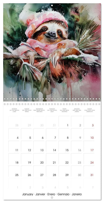 Jolis paresseux (CALVENDO Calendrier mensuel 2027)