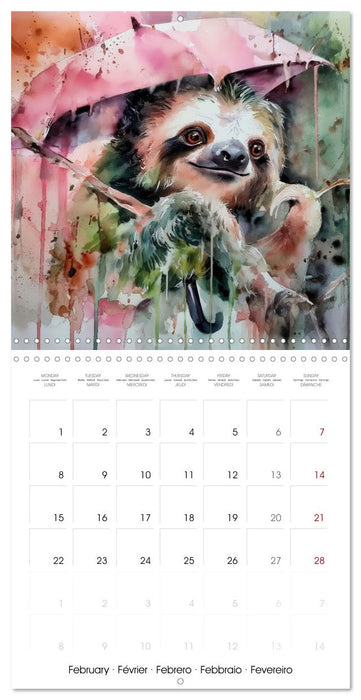 Jolis paresseux (CALVENDO Calendrier mensuel 2027)