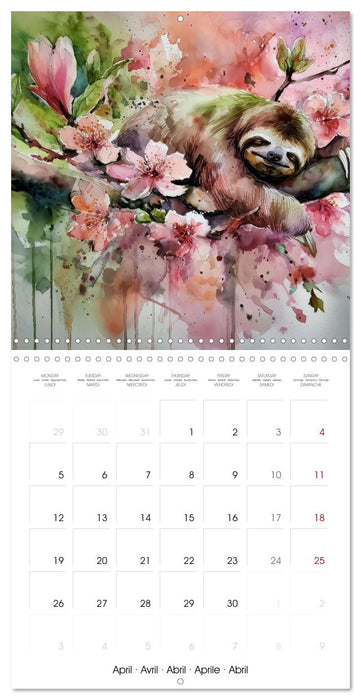 Jolis paresseux (CALVENDO Calendrier mensuel 2027)