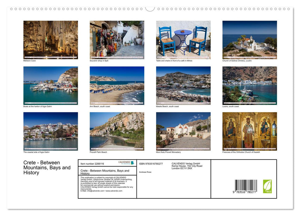 Crete - Between Mountains, Bays and History (CALVENDO Premium-Calendar 2027)