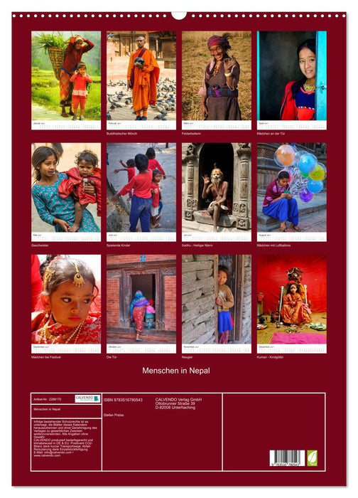 Menschen in Nepal (CALVENDO Wandkalender 2027)