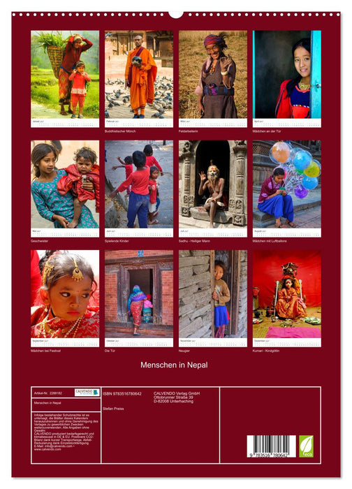Menschen in Nepal (CALVENDO Premium Wandkalender 2027)