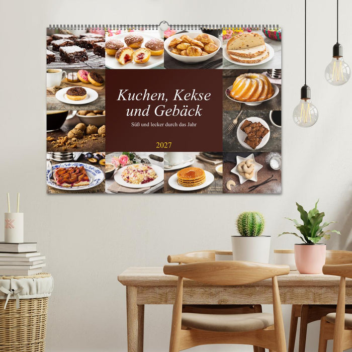 Kuchen, Kekse und Gebäck - süß und lecker durch das Jahr (CALVENDO Wandkalender 2027)