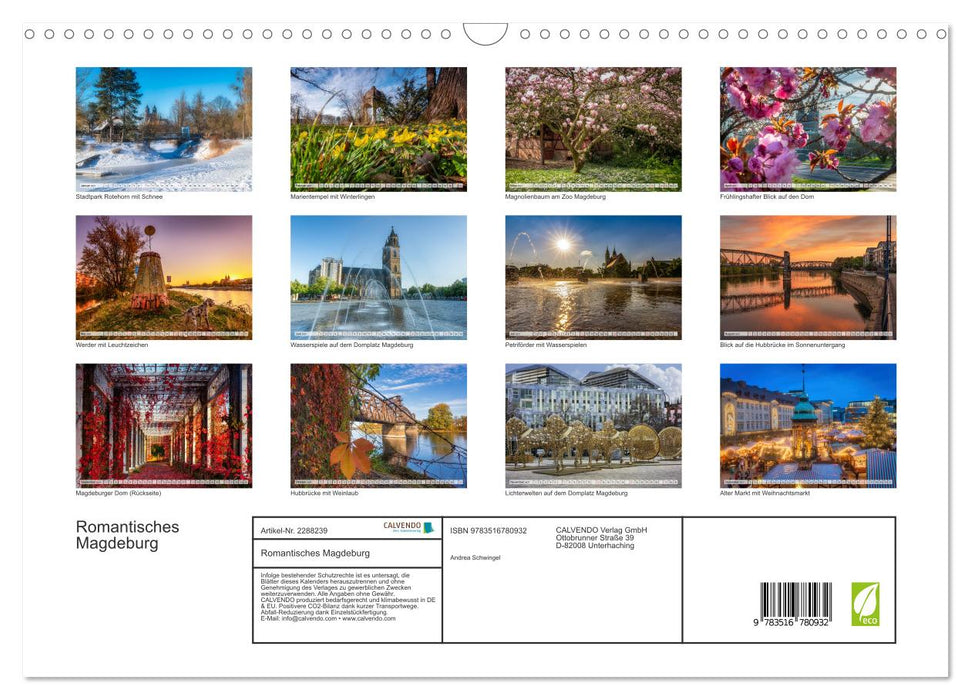 Romantisches Magdeburg (CALVENDO Wandkalender 2027)