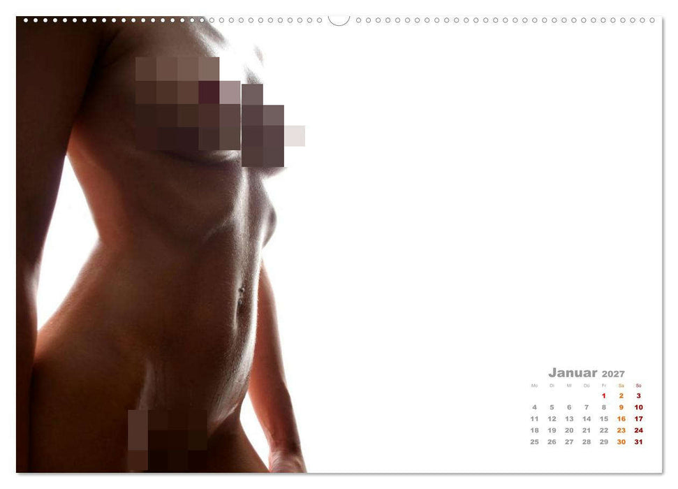 Glanzperlen - Wassertropfen auf nackter Haut (CALVENDO Wandkalender 2027)