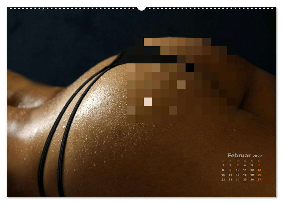 Glanzperlen - Wassertropfen auf nackter Haut (CALVENDO Premium Wandkalender 2027)