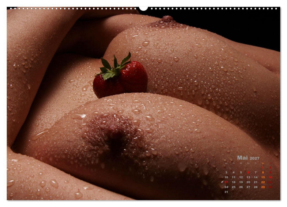 Glanzperlen - Wassertropfen auf nackter Haut (CALVENDO Premium Wandkalender 2027)