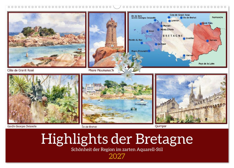 Highlights der Bretagne (CALVENDO Wandkalender 2027)