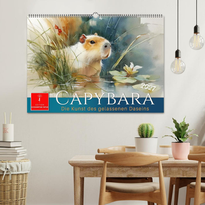 Capybara - die Kunst des gelassenen Daseins (CALVENDO Wandkalender 2027)