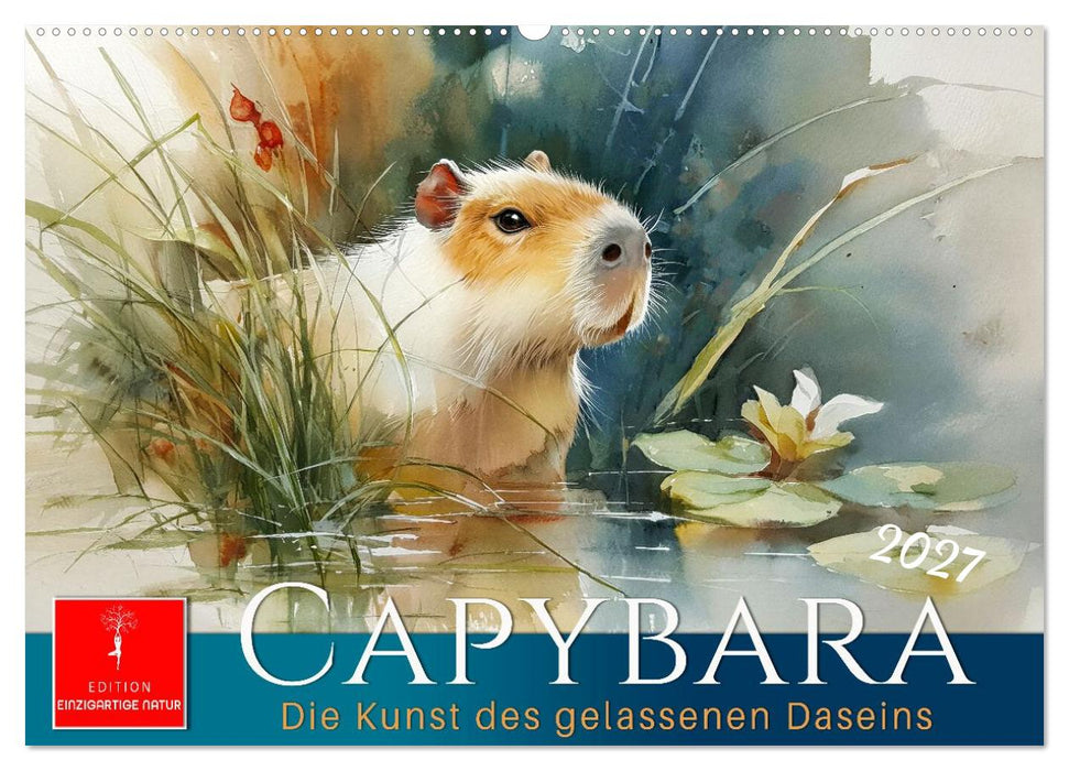Capybara - die Kunst des gelassenen Daseins (CALVENDO Wandkalender 2027)