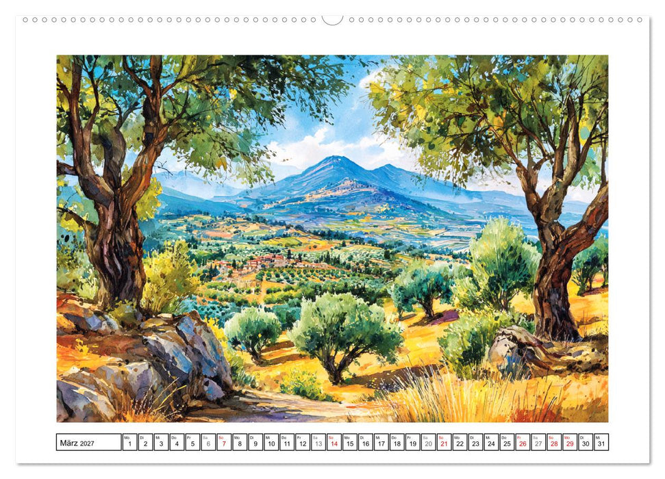 Griechenland. Zwischen Inseln, Antike und Mittelmeer (CALVENDO Wandkalender 2027)
