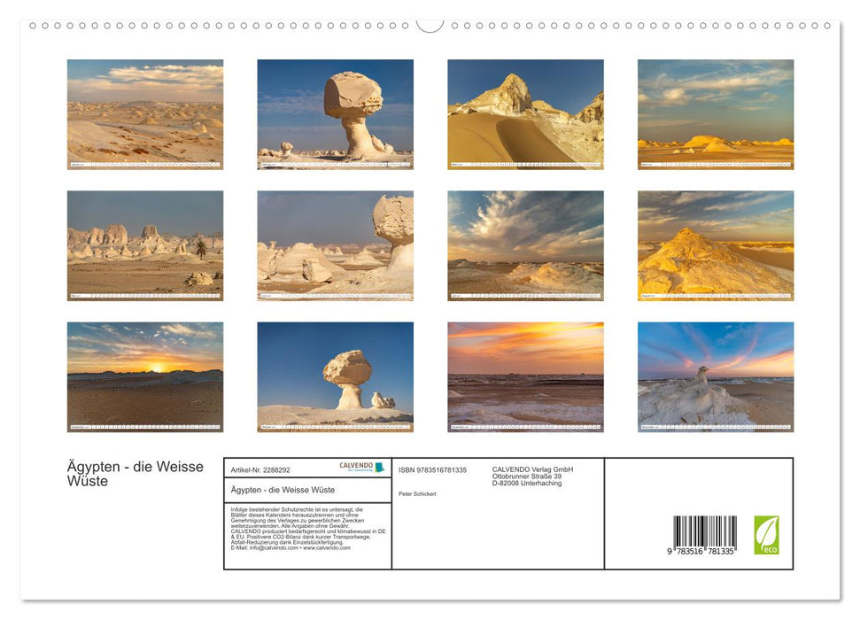 Ägypten - die Weisse Wüste (CALVENDO Premium Wandkalender 2027)