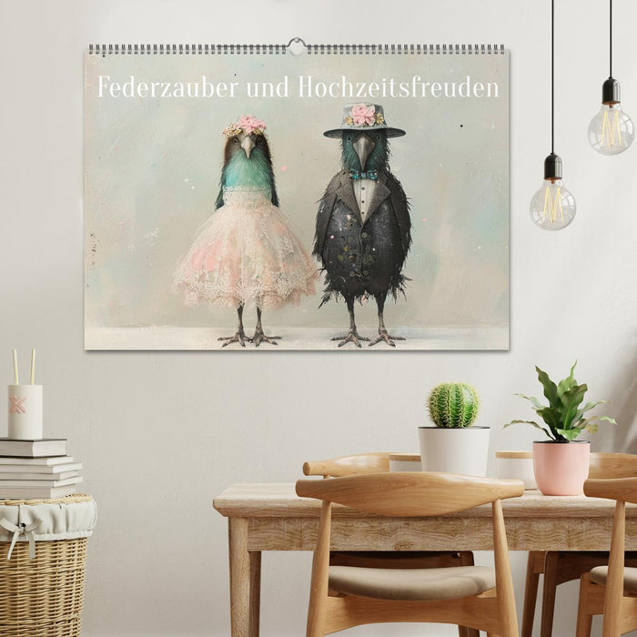 Federzauber und Hochzeitsfreuden (CALVENDO Wandkalender 2027)