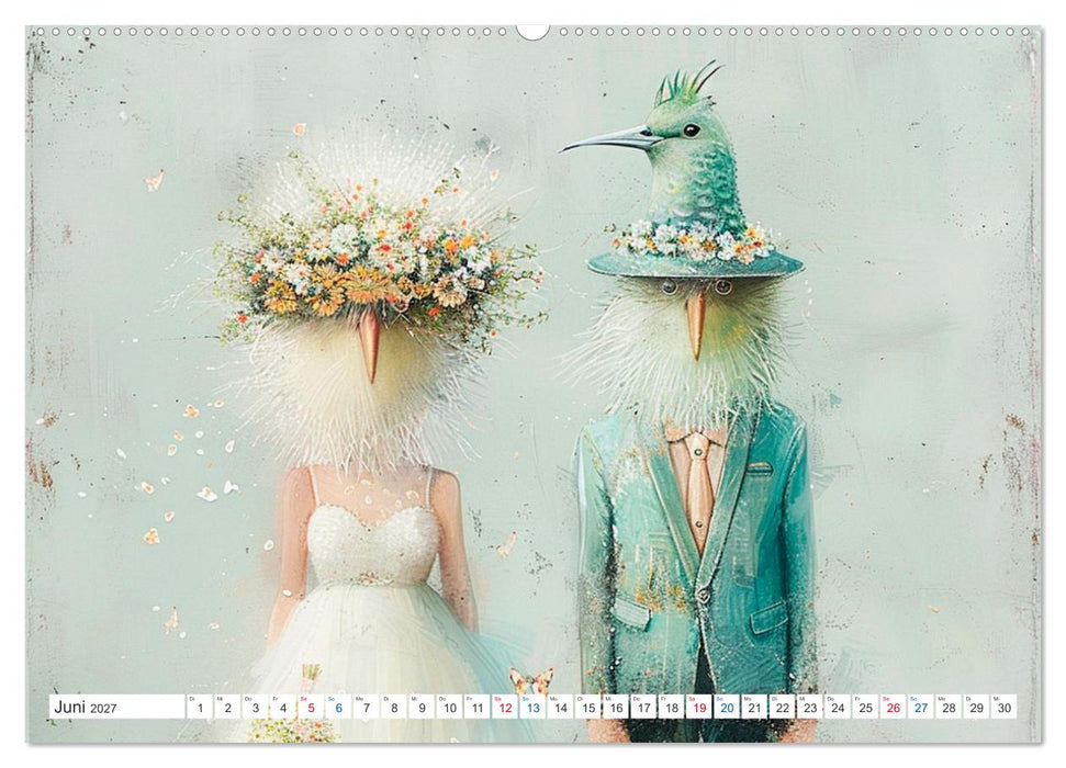 Federzauber und Hochzeitsfreuden (CALVENDO Wandkalender 2027)