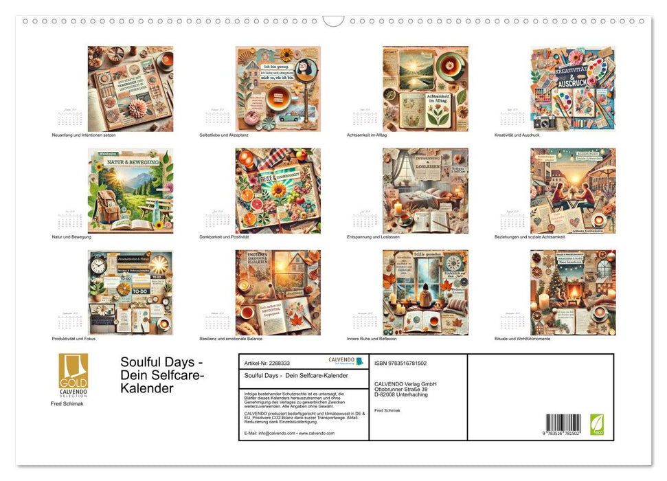Soulful Days - Dein Selfcare-Kalender (CALVENDO Wandkalender 2027)