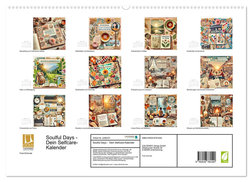 Soulful Days - Dein Selfcare-Kalender (CALVENDO Premium Wandkalender 2027)