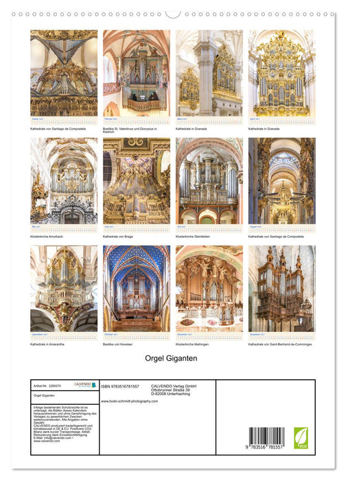 Orgel Giganten (CALVENDO Premium Wandkalender 2027)