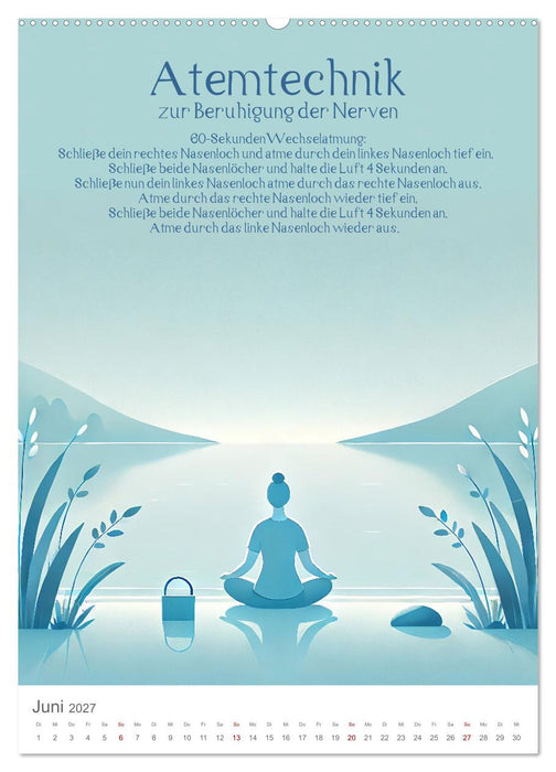 Dein Anti-Stress Kalender - Monatliche Inspirationen für mehr Entspannung (CALVENDO Premium Wandkalender 2027)