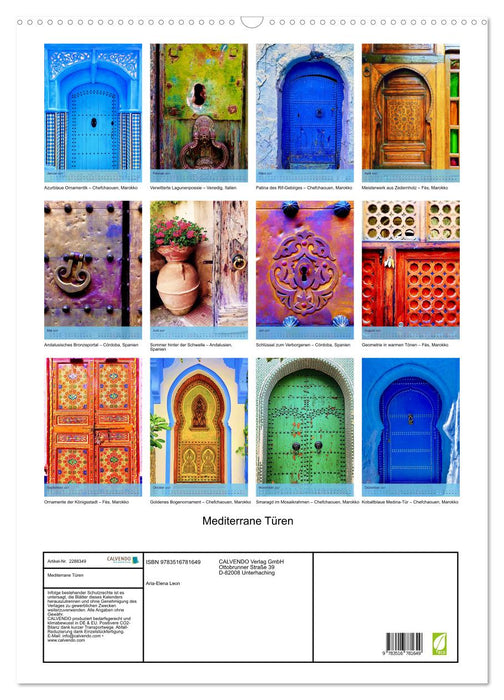Mediterrane Türen (CALVENDO Wandkalender 2027)