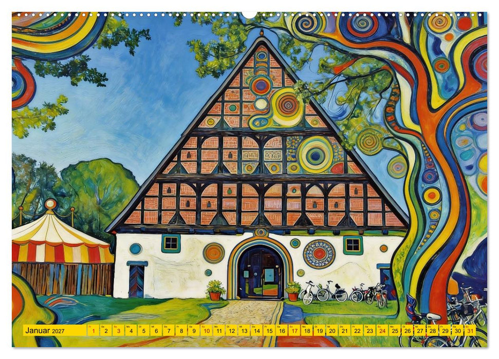 Farbenfrohes Landleben (CALVENDO Wandkalender 2027)