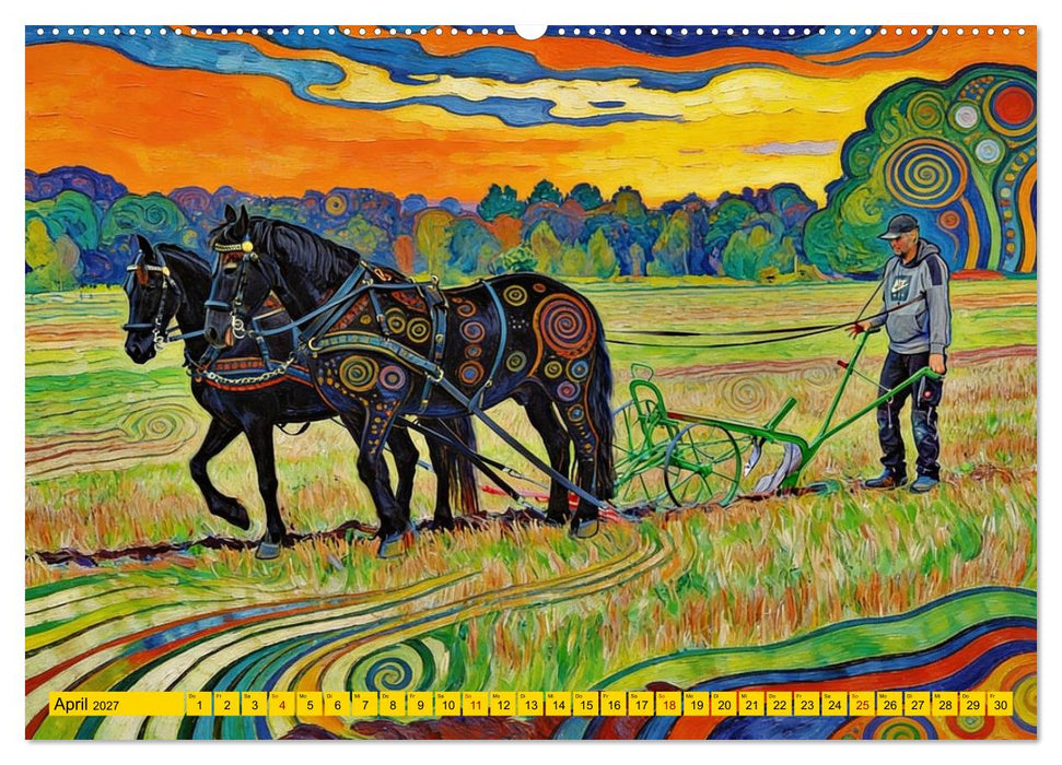 Farbenfrohes Landleben (CALVENDO Wandkalender 2027)