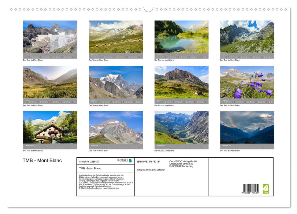 TMB - Mont Blanc (CALVENDO Wandkalender 2027)