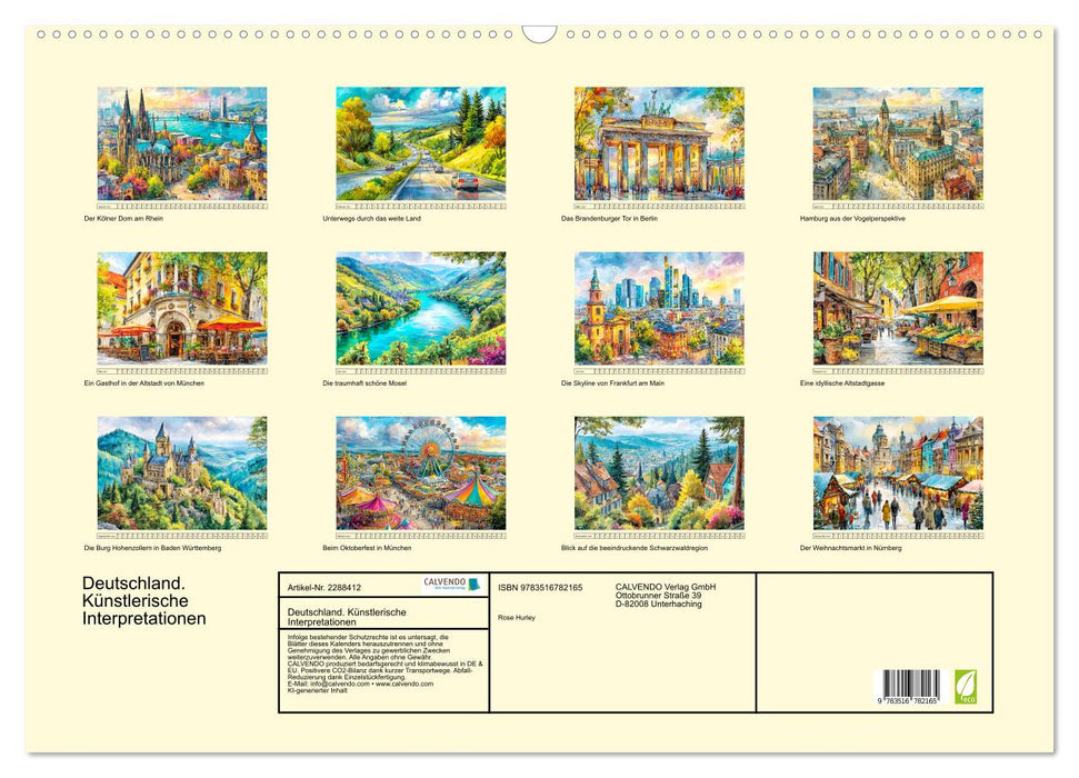 Deutschland. Künstlerische Interpretationen (CALVENDO Wandkalender 2027)