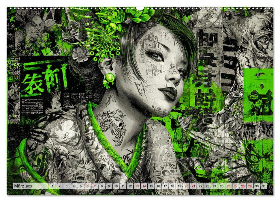 Graffiti Dreams - Cyberpunk Streetart (CALVENDO Wandkalender 2027)