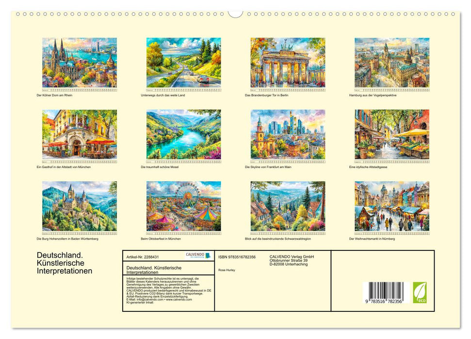 Deutschland. Künstlerische Interpretationen (CALVENDO Premium Wandkalender 2027)