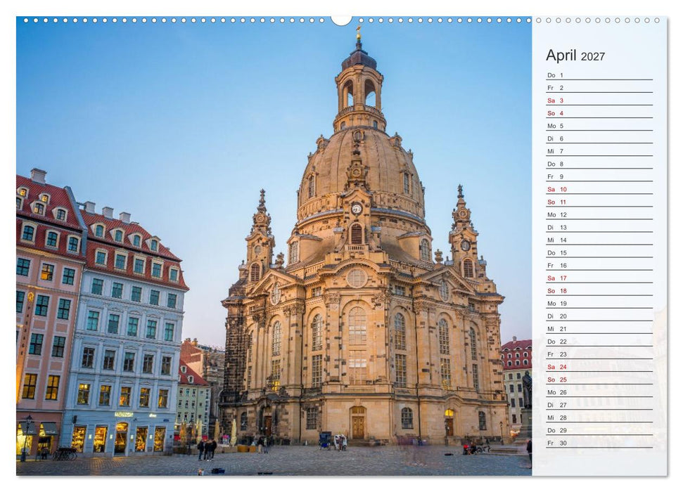 Dresden an der Elbe - Der Planer (CALVENDO Wandkalender 2027)