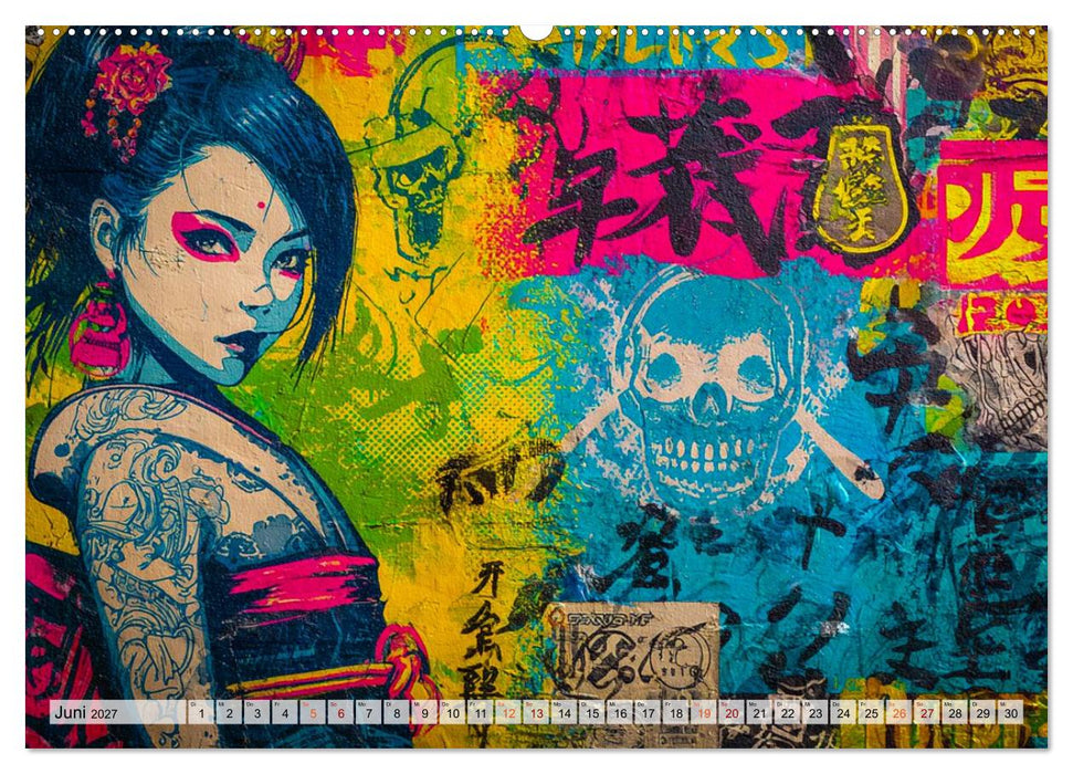 Graffiti Dreams - Cyberpunk Streetart (CALVENDO Premium Wandkalender 2027)
