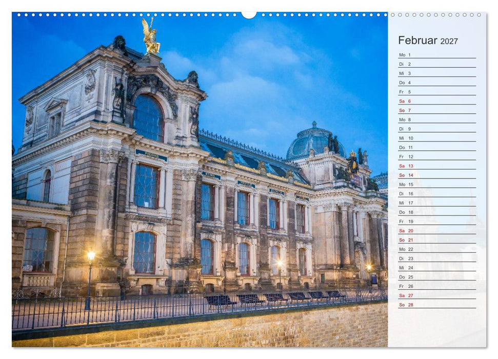 Dresden an der Elbe - Der Planer (CALVENDO Premium Wandkalender 2027)