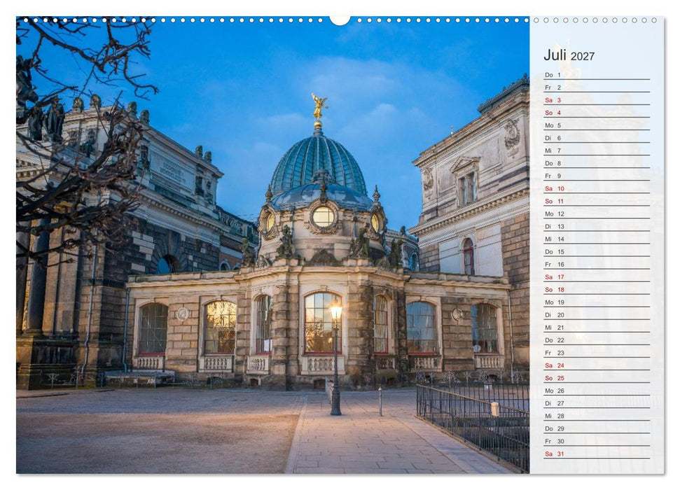 Dresden an der Elbe - Der Planer (CALVENDO Premium Wandkalender 2027)